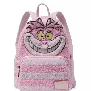 Loungefly Disney Parks Alice in Wonderland Cheshire Cat Fuzzy Pastel Backpack
